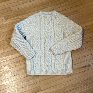 Vintage Irish made wool cable knit sweater